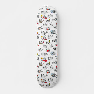 Grappige katten, melk en magie. persoonlijk skateboard