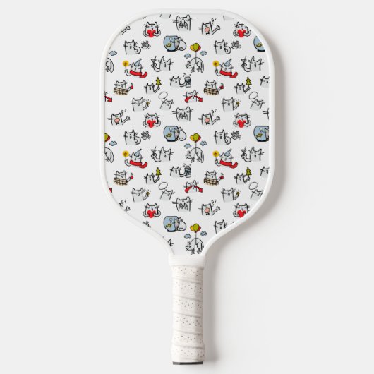 Grappige katten, melk en magie. pickleball paddle (Voorkant)