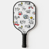 Grappige katten, melk en magie. pickleball paddle (Achterkant)