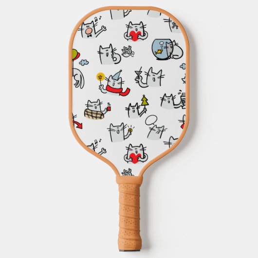 Grappige katten, melk en magie. pickleball paddle (Voorkant)