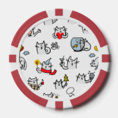 Grappige katten, melk en magie. poker chips (Voorkant)
