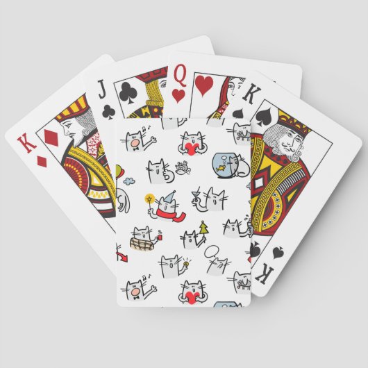 Grappige katten, melk en magie. pokerkaarten (Achterkant)