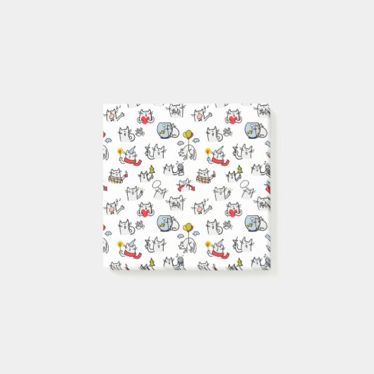 Grappige katten, melk en magie. post-it® notes (Voorkant)