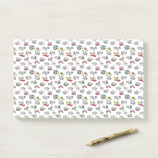 Grappige katten, melk en magie. post-it® notes (Op bureau)