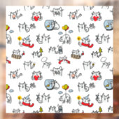 Grappige katten, melk en magie. raamsticker (Vel 2)