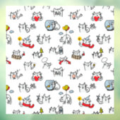Grappige katten, melk en magie. raamsticker (Vel 3)