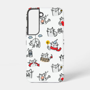 Grappige katten, melk en magie. samsung galaxy hoesje