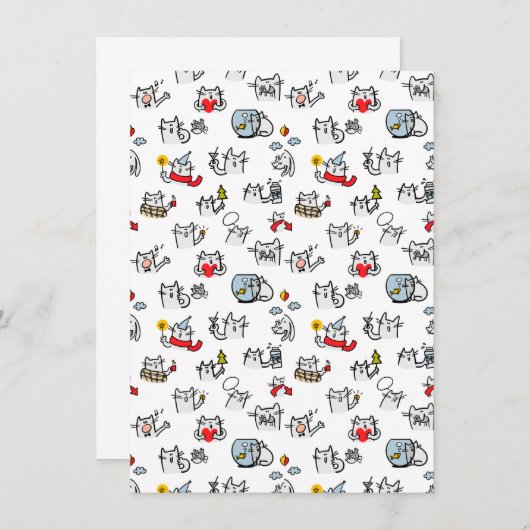 Grappige katten, melk en magie. save the date (Voorkant / Achterkant)