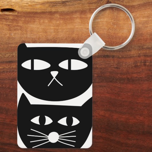 Grappige katten, melk en magie. sleutelhanger (Achterkant)