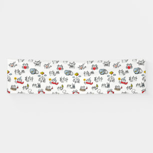 Grappige katten, melk en magie. spandoek
