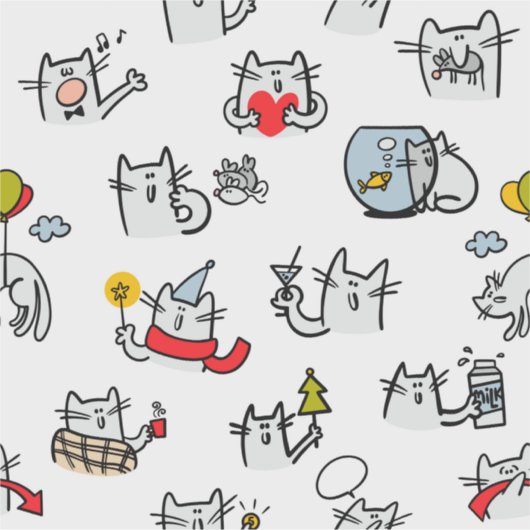 Grappige katten, melk en magie. sticker (Voorkant)