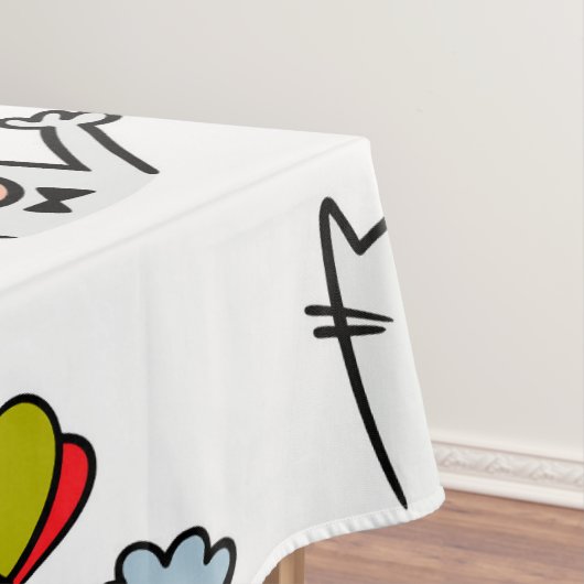 Grappige katten, melk en magie. tafelkleed (Voorbeeld)