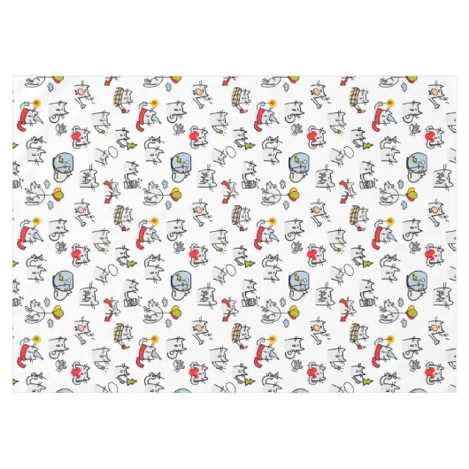 Grappige katten, melk en magie. tafelkleed (Voorkant (Horizontaal))