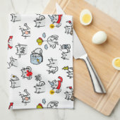 Grappige katten, melk en magie. theedoek (Quarter Fold)