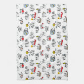 Grappige katten, melk en magie. theedoek (Verticaal)