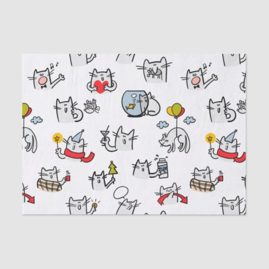 Grappige katten, melk en magie. tissuepapier (Voorkant)