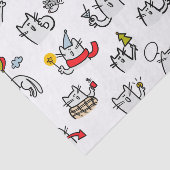 Grappige katten, melk en magie. tissuepapier (Detail)