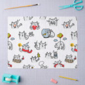 Grappige katten, melk en magie. tissuepapier (Craft)
