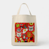 Grappige katten, melk en magie. tote bag (Achterkant)