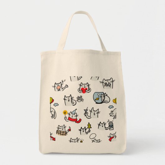 Grappige katten, melk en magie. tote bag (Voorkant)