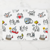 Grappige katten, melk en magie. voedselcontainer etiket (Enkel label)