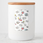 Grappige katten, melk en magie. voedselcontainer etiket (Voorkant)