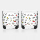 Grappige katten, melk en magie. whisky glas (Rechts)