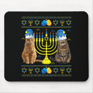 Grappige katten menorah jood gelukkig Hanukkah lel Muismat