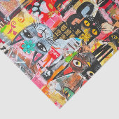 Grappige Katten Mixed Media Papier Kunst Keukenhan (Detail)