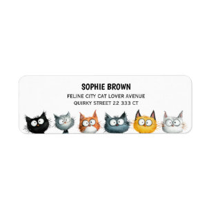 Grappige katten Mooie katachtige kunst Grappig ret Etiket