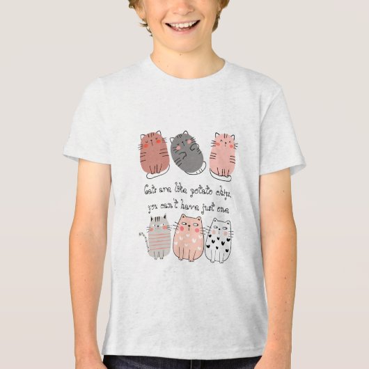 Grappige katten, Mooie katten Tri-Blend Shirt (Voorkant)
