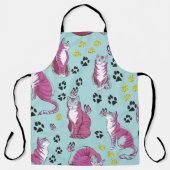grappige katten naadloos schort (Voorkant)