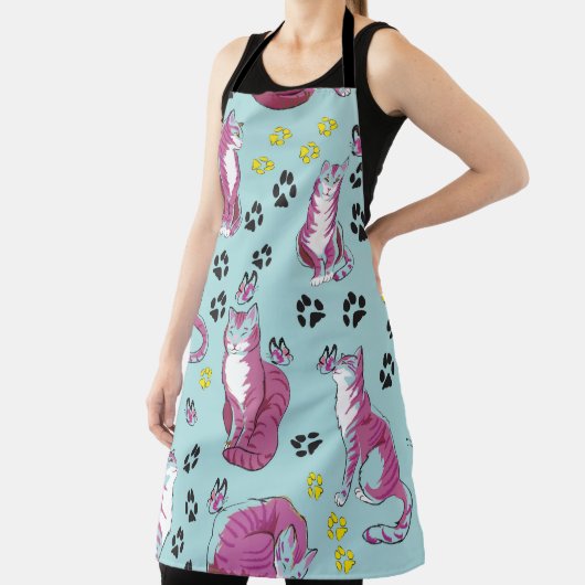 grappige katten naadloos schort (Insitu)