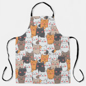 grappige katten naadloos schort (Voorkant)