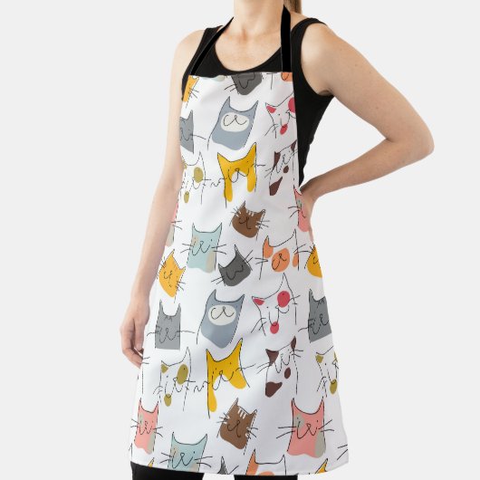 grappige katten naadloos schort (Insitu)