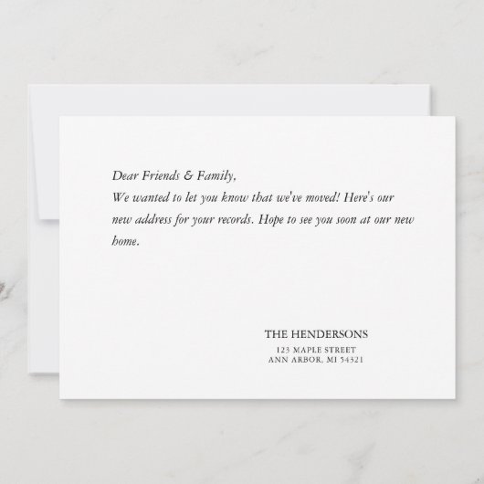 Grappige katten nieuwe huis bewegende aankondiging (Achterkant)