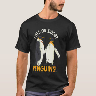 Grappige katten of honden pinguïns kinderen pinguï t-shirt
