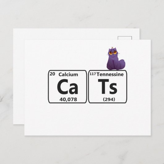 Grappige Katten Periodiek Systeem Elementen Grappi Briefkaart (Voorkant / Achterkant)
