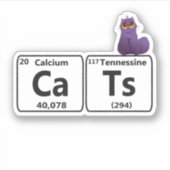 Grappige katten periodiek systeem elementen grappi sticker (Voorkant)