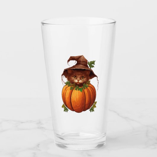 GRAPPIGE KATTEN POMPOEN GLAS (Voorkant)