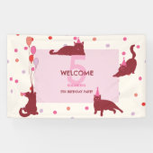 Grappige Katten Purrfecte Verjaardagsfeestje Spandoek (Horizontaal)
