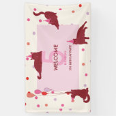 Grappige Katten Purrfecte Verjaardagsfeestje Spandoek (Verticaal)