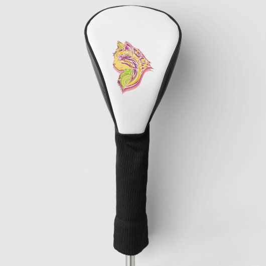 Grappige Katten Ras Mandala Hoofd Gift Ideeën Golfheadcover (Voorkant)
