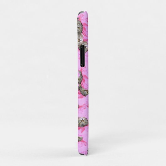 Grappige katten roze patroon Case-Mate iPhone case (Achterkant/rechts)