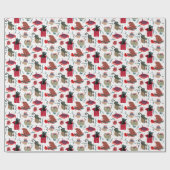 Grappige katten spelen in kerstboxen cadeaupapier (Vlak)