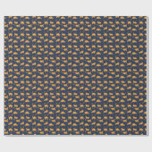 Grappige katten, sterren, ruimte patroon. cadeaupapier (Vlak)