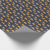 Grappige katten, sterren, ruimte patroon. cadeaupapier (Hoek)