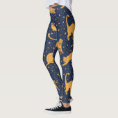 Grappige katten, sterren, ruimte patroon. leggings (Links)