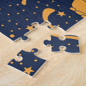 Grappige katten, sterren, ruimte patroon. legpuzzel (Zijkant)