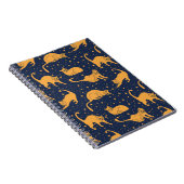 Grappige katten, sterren, ruimte patroon. notitieboek (Rechterzijde)